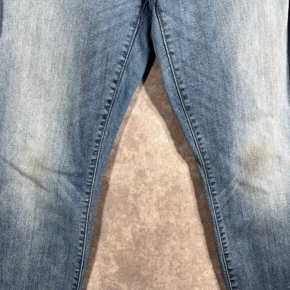 Judy Blue Boyfriend Jeans Womens Size 14W Blue Medium Wash Denim Frayed Raw Hem - Picture 3 of 14